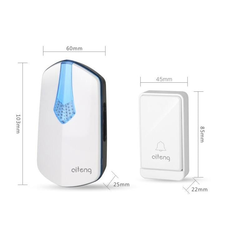 AITENG V026J Wireless Batteryless WIFI Doorbell, EU Plug, WD0045A, WD0045B, WD0045C AITENG V026J Wireless Batteryless WIFI Doorbell, EU Plug, WD0045A, WD0045B, WD0045C